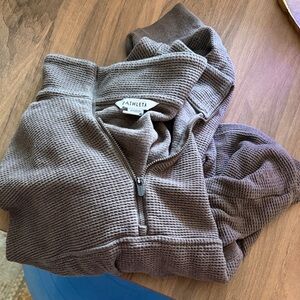 Athleta waffle half zip